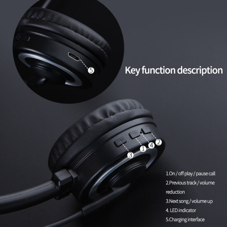 DANYIN BH69 Unilateral Bluetooth Business Talk Auriculares Servicio al cliente Voz inalámbrica Trigo, BH69 Black