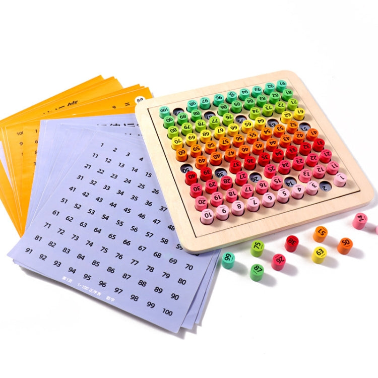 1-100 Número de material didáctico Juguetes de rompecabezas de jardín de infancia de educación temprana, estilo:, With 1 Question Card, With 18 Question Card