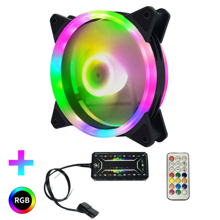 Radiador luminoso RGB de la CPU de la computadora, 1 Fan+Remote Control, 2 Fans+Remote Control, 3 Fans+Remote Control, 4 Fans+Remote Control, 5 Fans+Remote Control, 6 Fans+Remote Control, 7 Fans+Remote Control, 8 Fans+Remote Control