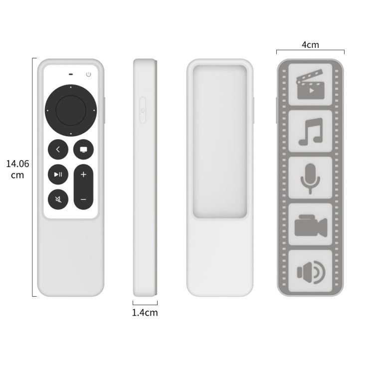 Funda protectora antideslizante impermeable de silicona para mando a distancia para Apple TV 4K 2021, (Brown), (Black), (Gray White), (Luminous Color)