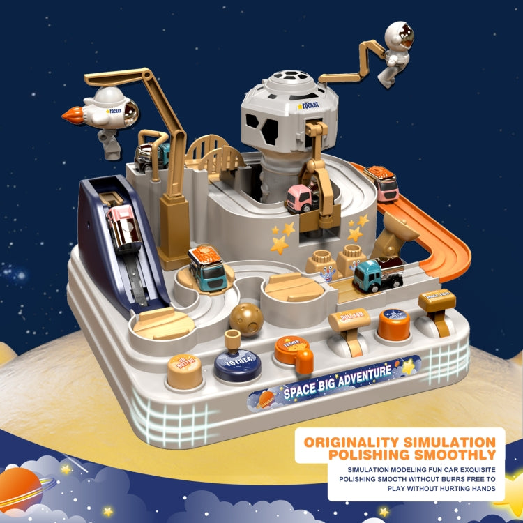 Space Rocket Rail Car Train Track Juguetes para niños Aventura mecánica, Estilo:, Rocket Model With 3 Vehicles, Radar Model With 3 Vehicles