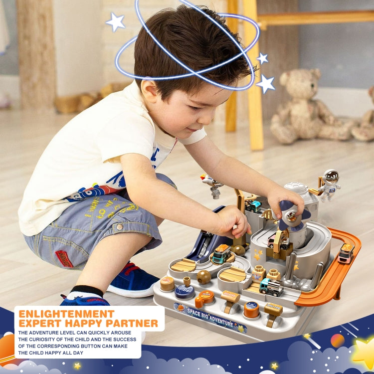 Space Rocket Rail Car Train Track Juguetes para niños Aventura mecánica, Estilo:, Rocket Model With 3 Vehicles, Radar Model With 3 Vehicles