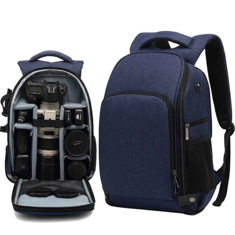 Mochila catiónica SLR Mochila impermeable para fotografía con orificio para cable de auriculares, Azul, Negro, Rojo