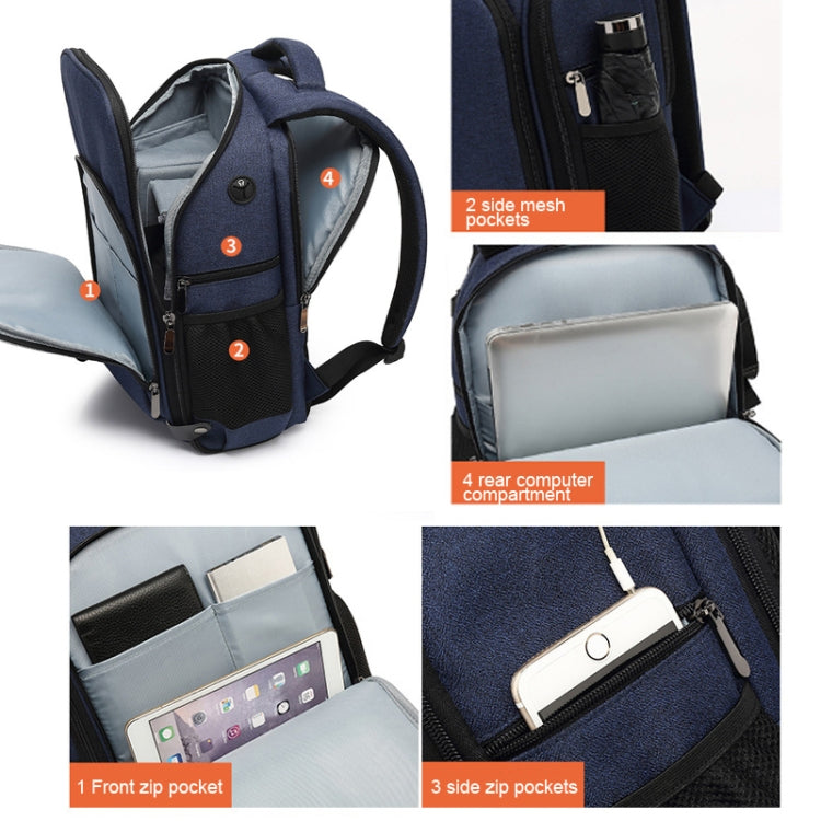 Mochila catiónica SLR Mochila impermeable para fotografía con orificio para cable de auriculares, Azul, Negro, Rojo