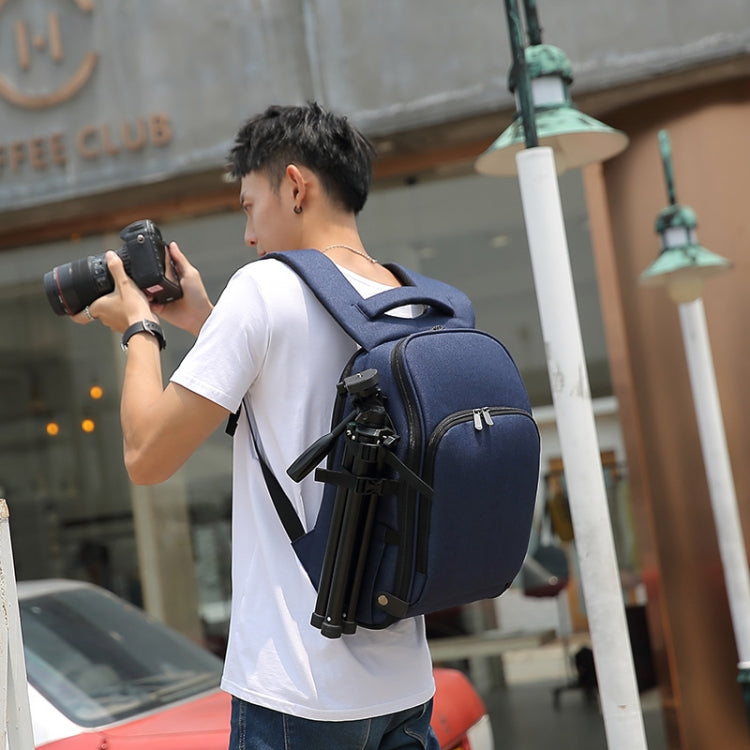 Mochila catiónica SLR Mochila impermeable para fotografía con orificio para cable de auriculares, Azul, Negro, Rojo