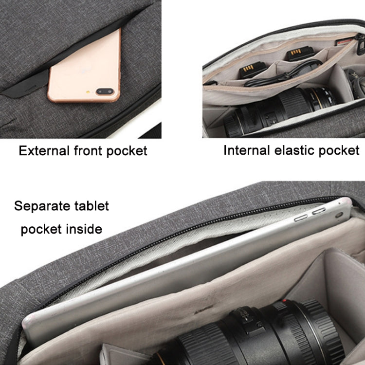 Bolsa de mensajero de cámara SLR de fotografía impermeable portátil, 3L Dark Gray, 3L Light Gray, 3L Coffee Brown, 6L Dark Gray, 6L Light Gray, 6L Coffee Brown, 10L Dark Gray, 10L Light Gray, 10L Coffee Brown