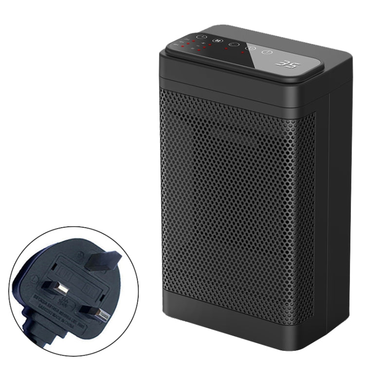 Calentadores eléctricos de cabeza móvil de escritorio silenciosos para el hogar de oficina, especificaciones:, Knob (EU Plug), Screen (EU Plug), Knob (UK Plug), Screen (UK Plug)