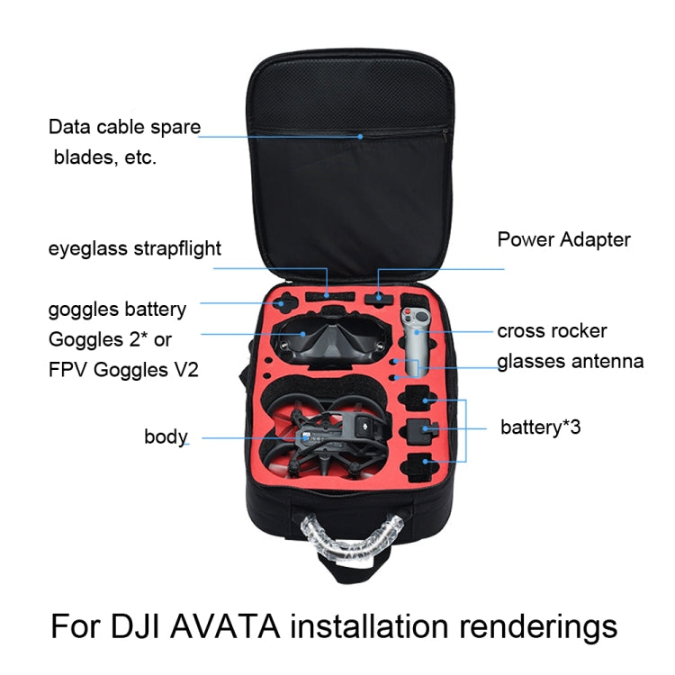 Organizador de mochila impermeable para drones para DJI Avata, Backpack  for DJI Avata