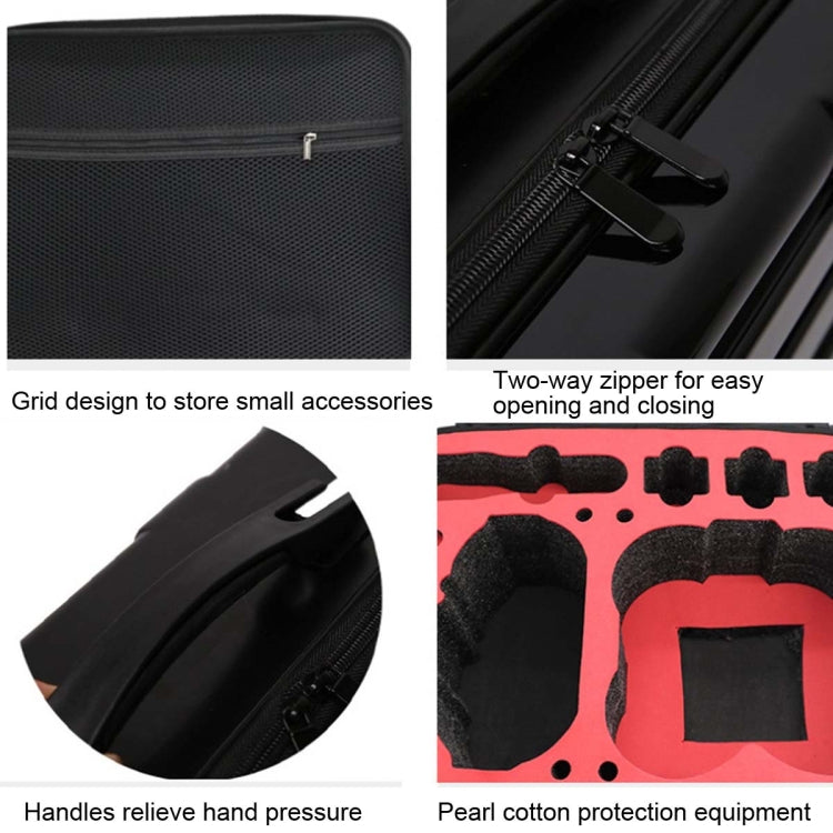 Estuche de transporte impermeable de carcasa dura de PC para Dron DJI Avata, Negro, Plata