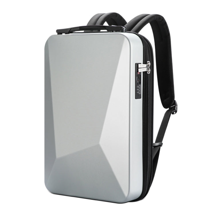 Bopai 61-93318A Mochila impermeable y expandible de carcasa dura con orificio de carga USB, especificaciones:, Regular (Silver), Password (Silver), Regular (Black), Password (Black)