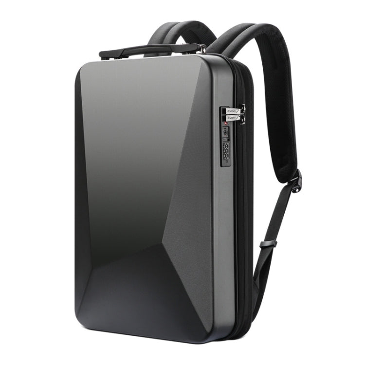Bopai 61-93318A Mochila impermeable y expandible de carcasa dura con orificio de carga USB, especificaciones:, Regular (Silver), Password (Silver), Regular (Black), Password (Black)