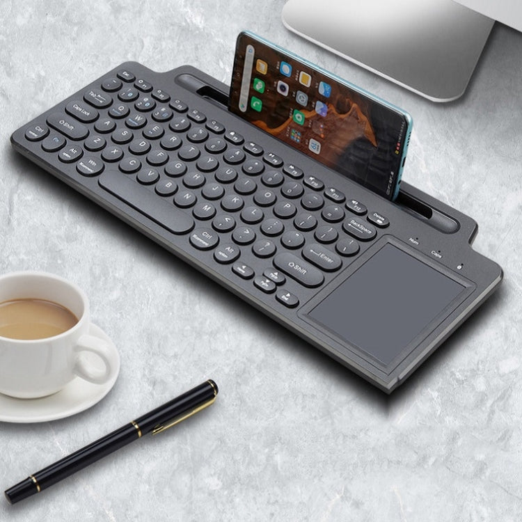 Teclado inalámbrico Bluetooth 2.4G con soporte para ranura para tarjeta, With Touchpad, No Touchpad