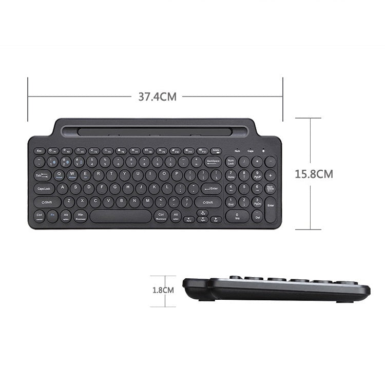 Teclado inalámbrico Bluetooth 2.4G con soporte para ranura para tarjeta, With Touchpad, No Touchpad