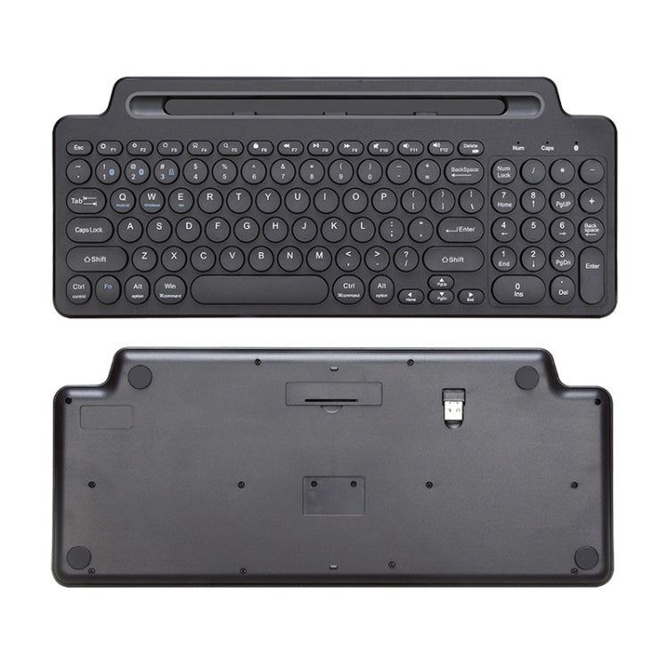 Teclado inalámbrico Bluetooth 2.4G con soporte para ranura para tarjeta, With Touchpad, No Touchpad