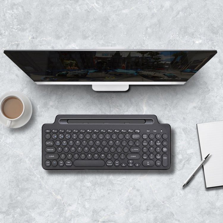 Teclado inalámbrico Bluetooth 2.4G con soporte para ranura para tarjeta, With Touchpad, No Touchpad