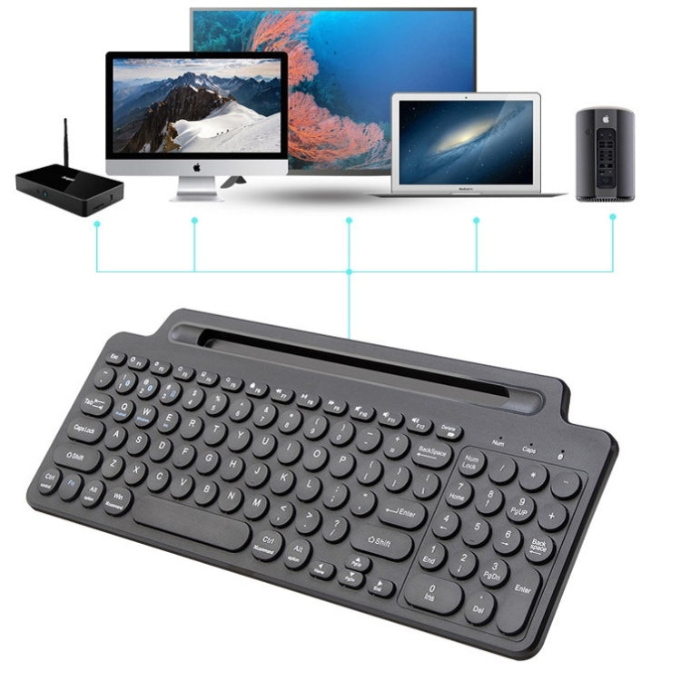 Teclado inalámbrico Bluetooth 2.4G con soporte para ranura para tarjeta, With Touchpad, No Touchpad