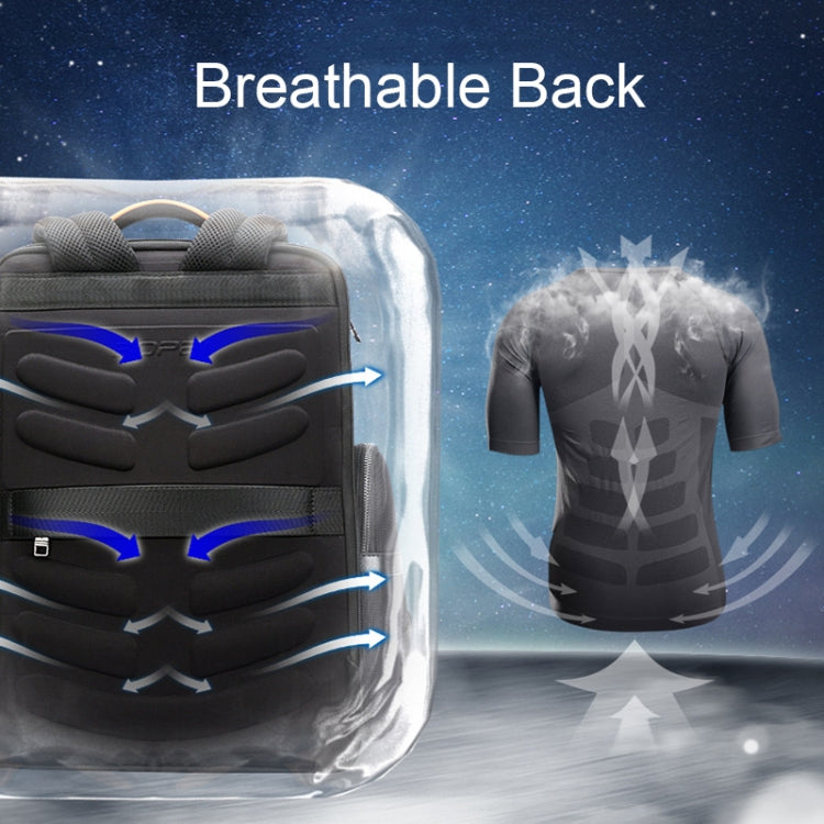 Bopai 61-86611 Mochila para computadora portátil antirrobo resistente al desgaste multifuncional con orificio de carga USB