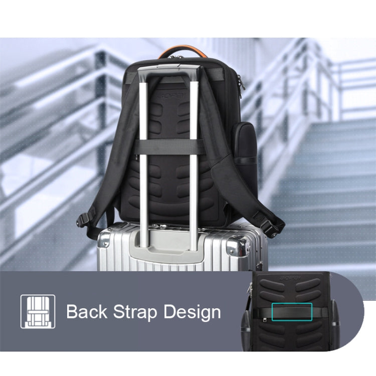 Bopai 61-86611 Mochila para computadora portátil antirrobo resistente al desgaste multifuncional con orificio de carga USB