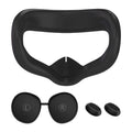 Máscara de ojos de silicona VR + cubierta protectora de lente + sombrero de joystick, para Oculus Quest 2, Eye Mask+Lens Protective Cover+Joystick Hat (Black), Eye Mask+Lens Protective Cover+Joystick Hat (White)                                         ...