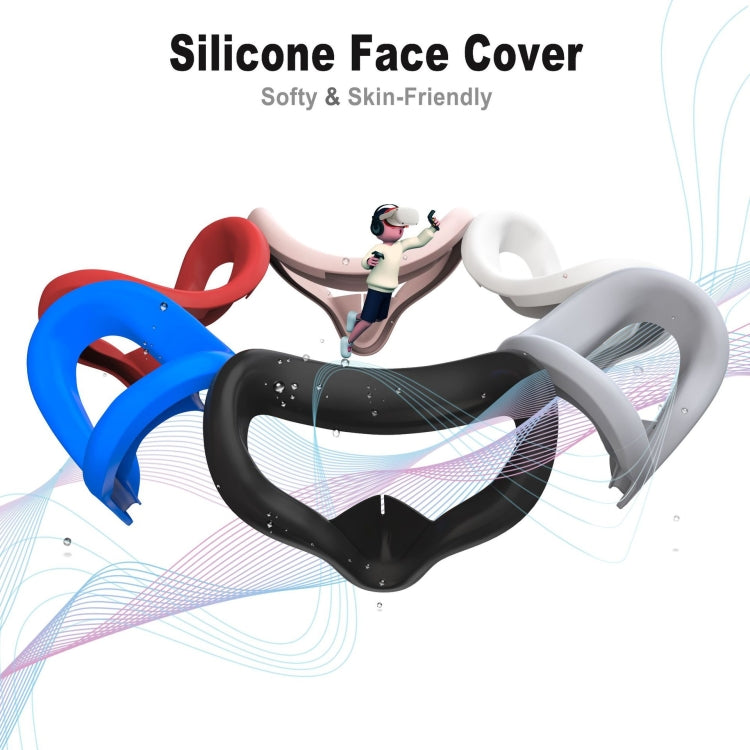 Máscara de ojos de silicona VR + cubierta protectora de lente + sombrero de joystick, para Oculus Quest 2, Eye Mask+Lens Protective Cover+Joystick Hat (Black), Eye Mask+Lens Protective Cover+Joystick Hat (White)                                         ...