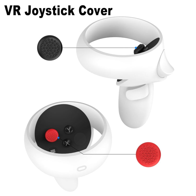 Máscara de ojos de silicona VR + cubierta protectora de lente + sombrero de joystick, para Oculus Quest 2, Eye Mask+Lens Protective Cover+Joystick Hat (Black), Eye Mask+Lens Protective Cover+Joystick Hat (White)                                         ...