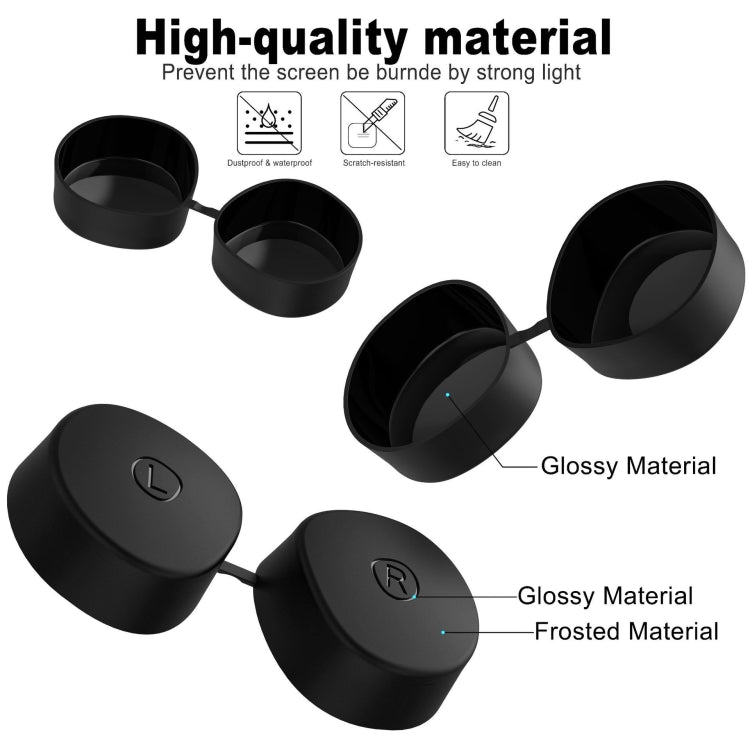 Máscara de ojos de silicona VR + cubierta protectora de lente + sombrero de joystick, para Oculus Quest 2, Eye Mask+Lens Protective Cover+Joystick Hat (Black), Eye Mask+Lens Protective Cover+Joystick Hat (White)                                         ...