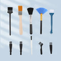 Juego de cepillos de limpieza de polvo para grietas de teclado de teléfono de computadora, Brush Set