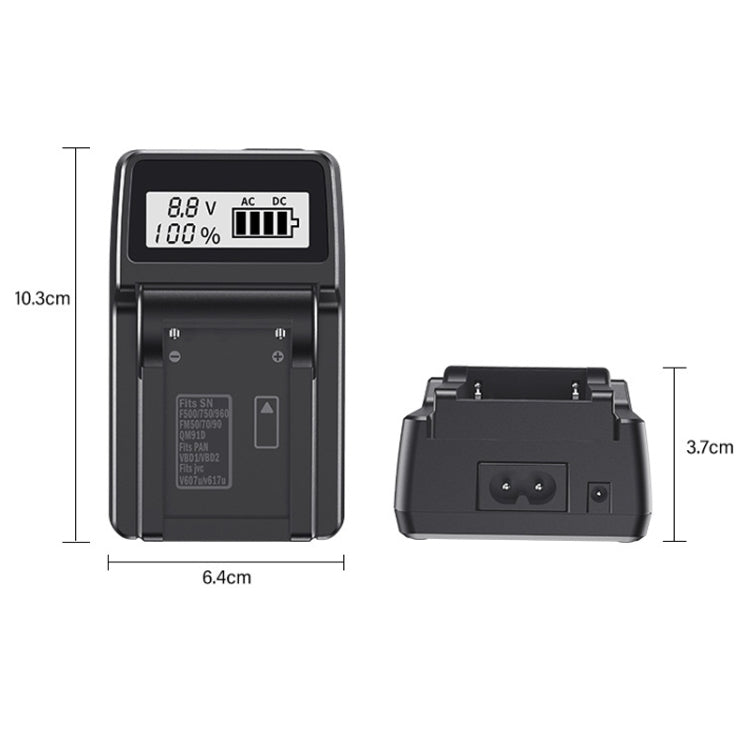 Cargador de batería de cámara de cargador único LCD, enchufe de la UE