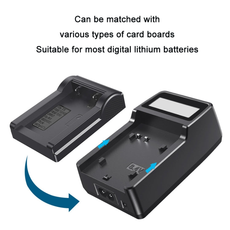 Cargador de batería de cámara de cargador único LCD, enchufe de la UE