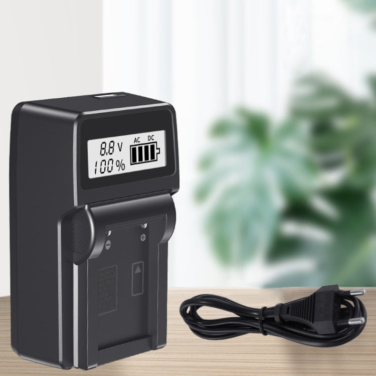 Cargador de batería de cámara de cargador único LCD, enchufe de la UE