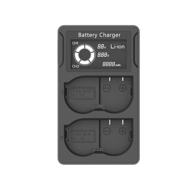 Cargador de batería de cámara SLR de doble carga LCD USB