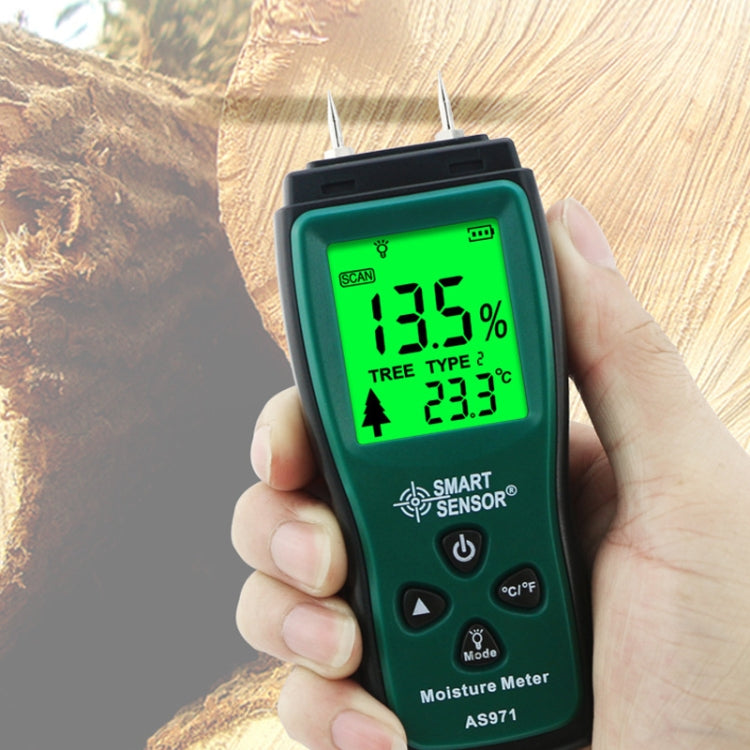 Probador inteligente del contenido de humedad del sensor AS971 para la fabricación de muebles de madera