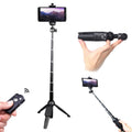 YUNTENG Trípode de varilla Selfie para teléfono móvil con control remoto Bluetooth, 9928 Black, 9928N Black