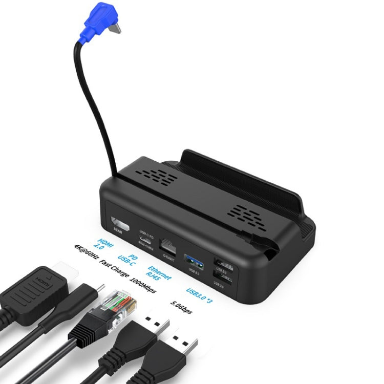 PGTECH para Steam Deck Game Console Base compatible con transmisión de datos con puerto de red, PGTECH Game Console Base