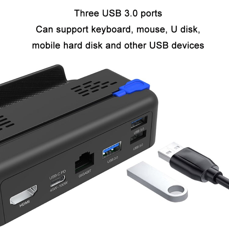 PGTECH para Steam Deck Game Console Base compatible con transmisión de datos con puerto de red, PGTECH Game Console Base