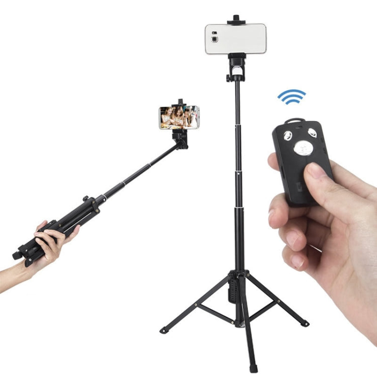 YUNTENG Selfie Stick Trípode Soporte de cámara de control remoto Bluetooth, 1688 Black, 1688 Pink), 1388 Black