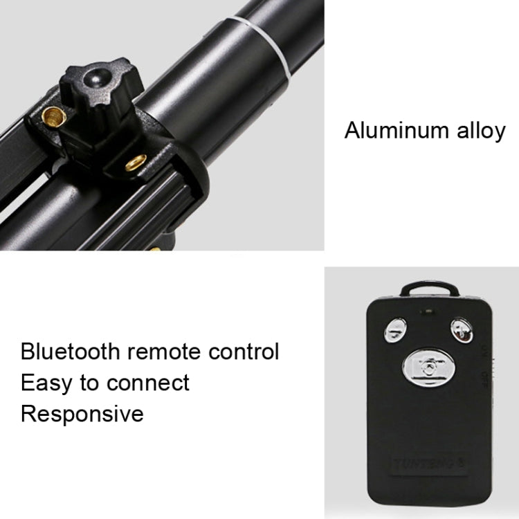 YUNTENG Selfie Stick Trípode Soporte de cámara de control remoto Bluetooth, 1688 Black, 1688 Pink), 1388 Black