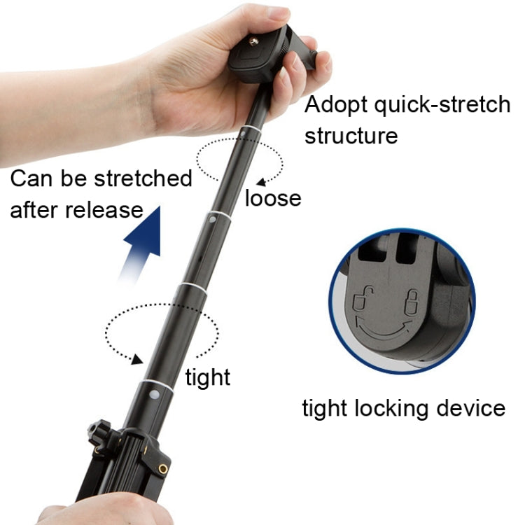 YUNTENG Selfie Stick Trípode Soporte de cámara de control remoto Bluetooth, 1688 Black, 1688 Pink), 1388 Black