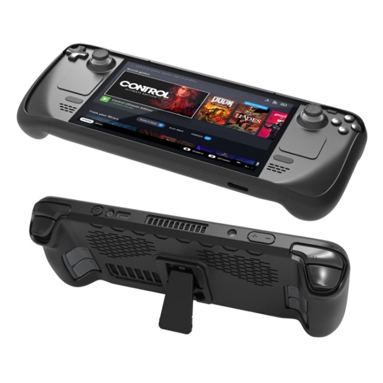 JYS para Steam Deck Handheld TPU Case + Touchpad Button Sticker, TPU Case + Touchpad Button Sticker