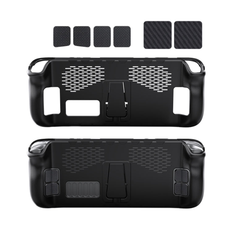 JYS para Steam Deck Handheld TPU Case + Touchpad Button Sticker, TPU Case + Touchpad Button Sticker