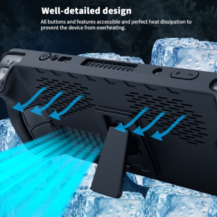JYS para Steam Deck Handheld TPU Case + Touchpad Button Sticker, TPU Case + Touchpad Button Sticker