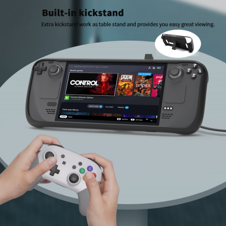 JYS para Steam Deck Handheld TPU Case + Touchpad Button Sticker, TPU Case + Touchpad Button Sticker