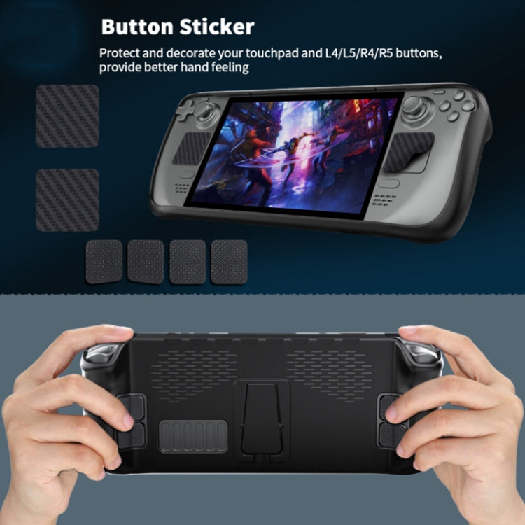 JYS para Steam Deck Handheld TPU Case + Touchpad Button Sticker, TPU Case + Touchpad Button Sticker