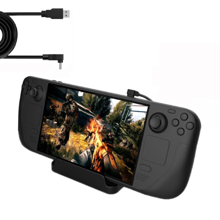 PGTECH para soporte de consola Steam Deck con cable de carga, PGTECH Holder