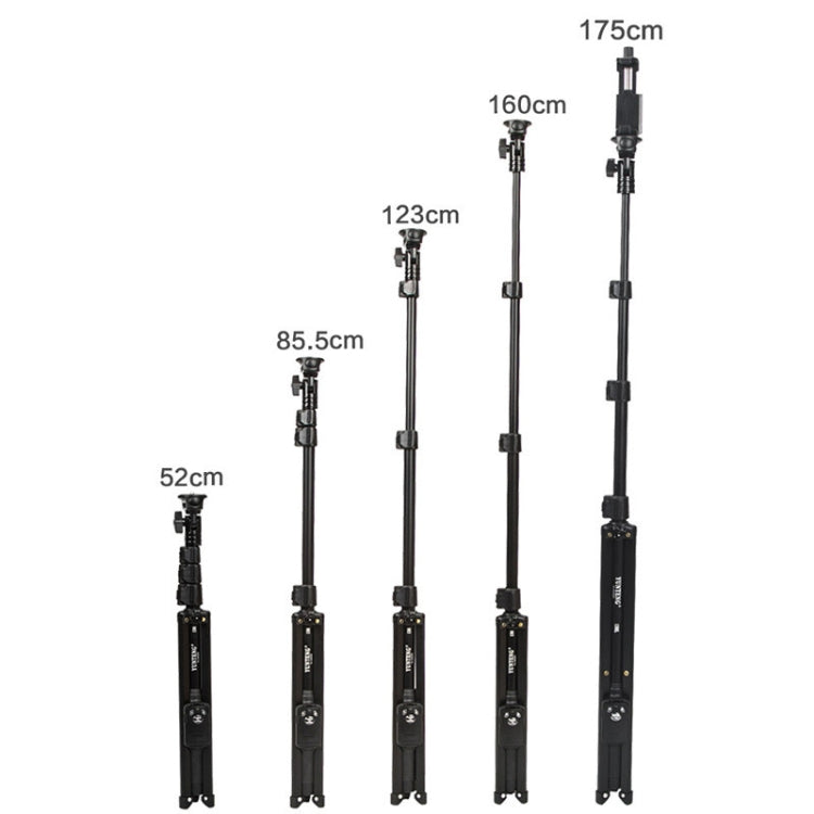 YUNTENG 1388L Trípode Selfie Stick Teléfono con control remoto Bluetooth, YUNTENG 1388L