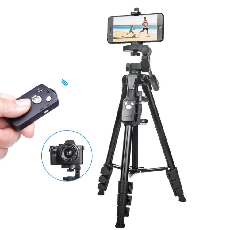 Trípode de cámara YUNTENG 6108 con control remoto Bluetooth para teléfono móvil, YUNTENG 6108