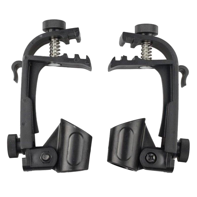 2 uds Clip ajustable en el borde del tambor soporte de abrazadera de micrófono de montaje de impacto, M00661