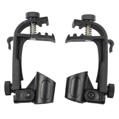 2 uds Clip ajustable en el borde del tambor soporte de abrazadera de micrófono de montaje de impacto, M00661