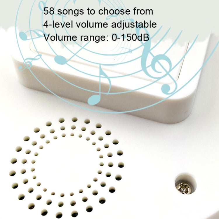 T10-1 1 por 1 Iluminación Autogeneración de energía Inalámbrico Inteligente Anti -Timbre de agua de lluvia, T10-1 EU Plug White, T10-1 EU Plug Black, T10-1 US Plug White, T10-1 US Plug Black, T10-1 UK Plug White, T10-1 UK Plug Black