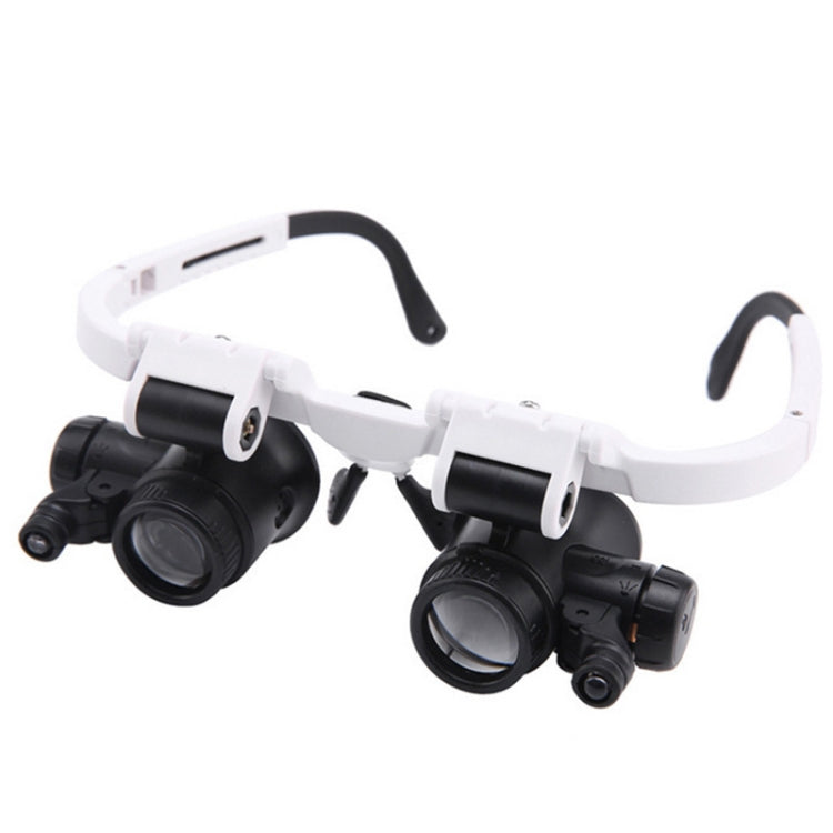 9892H-1 8x / 15x / 23x 2LED Lupa montada en la cabeza Reloj Reparación Gafas Tipo Lupa